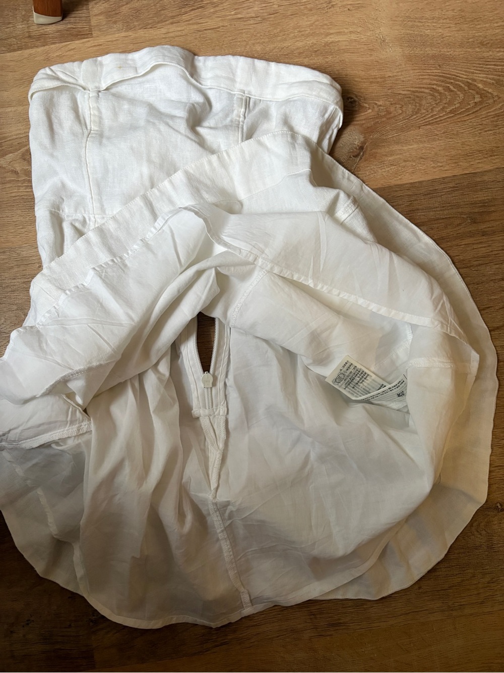 Abercrombie & Fitch Strapless White Linen Sundress - Picture 5 of 6